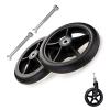 LIGUOYI Wheelchair Wheel Replacement Wheelchair Front Caster 2 Pcs Front Wheel for Wheelchair 6" 7" 8" Solid Non-Slip Wheel 5/16" (8 Mm) Bearing Replacement Wheels for Wheelchair Walkers view 1