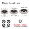 LIGUOYI Wheelchair Wheel Replacement Wheelchair Front Caster 2 Pcs Front Wheel for Wheelchair 6" 7" 8" Solid Non-Slip Wheel 5/16" (8 Mm) Bearing Replacement Wheels for Wheelchair Walkers view 2