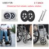 LIGUOYI Wheelchair Wheel Replacement Wheelchair Front Caster 2 Pcs Front Wheel for Wheelchair 6" 7" 8" Solid Non-Slip Wheel 5/16" (8 Mm) Bearing Replacement Wheels for Wheelchair Walkers view 3