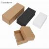 10pcs/lot 10 Sizes Kraft Black White Paper Box Blank Paper Gift Packaging Box Cardboard Box with Lid Gift Large Carton Boxes (Black,85x85x35mm) view 2