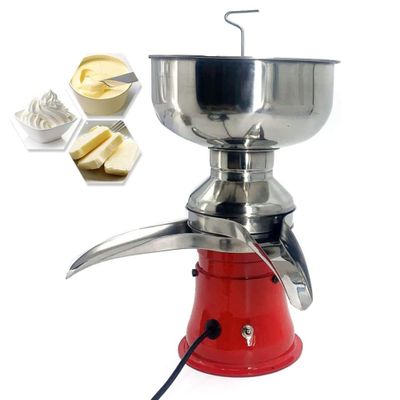 Helikim Electric Milk Cream Centrifugal Separator, Stainless Steel 80L/H Goat Cow Milk Separator, Turning Raw or Whole Milk into Cream and Skim Milk / 110V