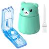 2 Pack Pill Crusher and Cutter, Pill Grinder for Vitamins and Tablets with Cleaning Brush and Durable Cutter (Green) view 1
