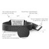 Lauren's Hope Medical Alert Bracelets for Men, Black Stainless Steel Mesh Band, Black Stingray Custom Engraved ID Plate, Easy On and Off Magnetic Closure, Free Engraving, 1 Year Free Warranty view 2