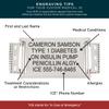 Lauren's Hope Medical Alert Bracelets for Men, Black Stainless Steel Mesh Band, Black Stingray Custom Engraved ID Plate, Easy On and Off Magnetic Closure, Free Engraving, 1 Year Free Warranty view 3