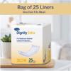 Dignity Extra Incontinence Liner for Men and Women - Bladder Leak Pads, Moderate Absorbency - One Size Fits Most, 4 in x 12 in, 25 Count, 1 Pack view 2