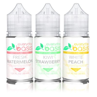 Everyday Basis Water Flavoring  Liven Up Your Water  Great Taste  Great Flavors  Keto Friendly, 0 Calories  No Dyes or Food Coloring (Summer Variety Pack)