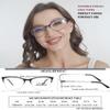 3 Pack Reading Glasses for Women Blue Light Blocking, Metal Womens Computer Spring Hinge Readers Glass, Cateye Full Frame Eyeglasses, Anti Blue Ray Reduce Eye Strain Glare(250 Magnification Strength) view 2