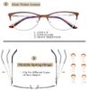 3 Pack Reading Glasses for Women Blue Light Blocking, Metal Womens Computer Spring Hinge Readers Glass, Cateye Full Frame Eyeglasses, Anti Blue Ray Reduce Eye Strain Glare(100 Magnification Strength) view 3
