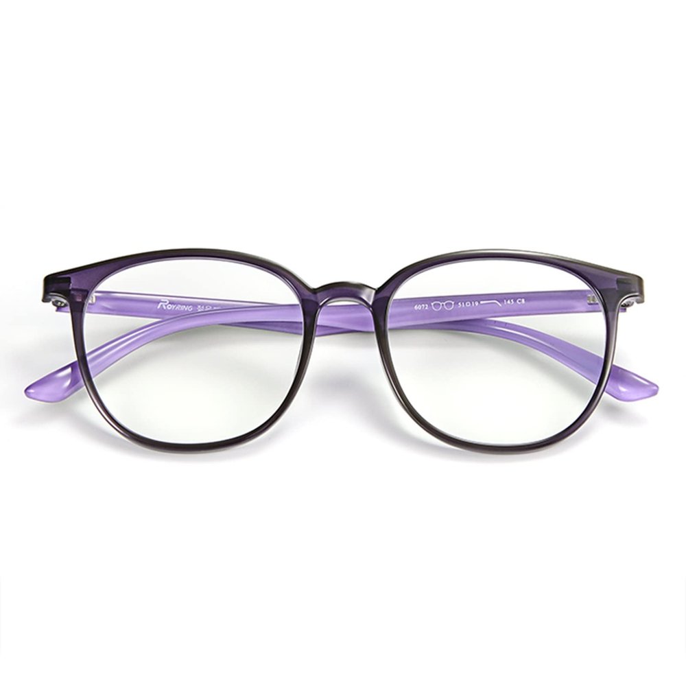 ilifehome Lightweight Anti-Blue Light Computer Reading Glasses for Men Women TR90 Flexible Frame Anti Glare Scratch Anti Eyestrain Spring Hinge Reader (Color : Purple, Size : 1.5+)