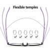 ilifehome Lightweight Anti-Blue Light Computer Reading Glasses for Men Women TR90 Flexible Frame Anti Glare Scratch Anti Eyestrain Spring Hinge Reader (Color : Purple, Size : 1.5+) view 3