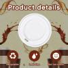 200 Pack Coffee Cup Lids Disposable Plastic Lid Hot/cold Beverage Drinking Cups for Water Dome Easy Flow Anti Spill Design Fits 10 to 24 oz and 8 oz Cups for Cafes, Office, Car, Home, Travel(White) view 3