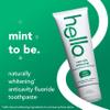 hello Naturally Whitening Fluoride Toothpaste, Natural Whitening Toothpaste with Coconut Oil and Tea Tree Oil, Tames Bad Breath, Helps Moisturize, and Fights Cavities, Mint, 3 Pack, 4.7 Oz Tubes view 2