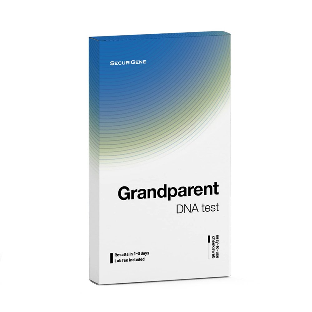 Premium DNA Grandparent Home Test Kit - Results in 1-3 Business Days, Free Return Shipping by SecuriGene Labs