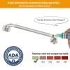 2 Pack Shower Grab Bar with Knurled Anti-Slip Grip 18 Inch ADA Compliant 500lbs Supporting with Concealed Screws 304 Stainless Steel Brushed Nickel Handicap Bars for Bathroom view 4