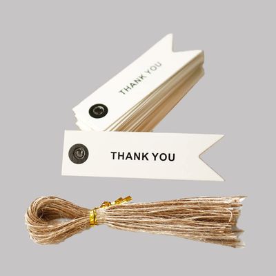 150pcs Premium Gift Tags with String Kraft Gift Tags Hang Tags Thank You Tags for Gifts Arts and Crafts Wedding Holiday (Thankyou)