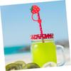 4pcs Silicone Straw Tips Cover Cute Strawberry Shape Reusable Drinking Straw Tips Lids Plugs Cap Protector Airtight Seal Proof view 4