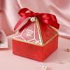 50pcs Red Gem Tower Birthday Wedding Party Favor Boxe with Ribbon Bead Gift Bags Chocolate Candy and Packaging Gift Boxes Bridal Shower Baby Shower view 2