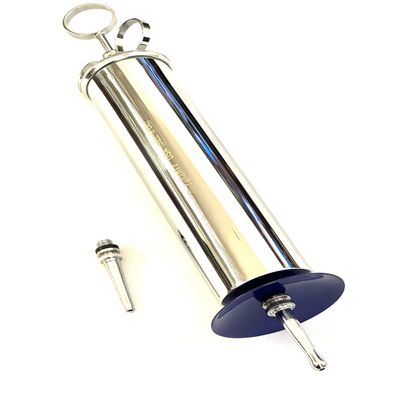 CynaMed Ear Wax Removal Syringe 8 OZ - Brass with Chrome Finish Ideal for Household, EMT, Firefighter, Police, Medical Student