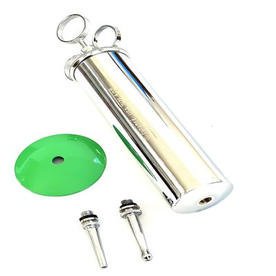 CynaMed -Premium Ear Wax Removal Syringe 8 OZ,6 OZ,4OZ,3 OZ - Brass with Chrome Finish Ideal for Household, EMT, Firefighter, Police, Medical Student, School and Hobby (6 OZ)