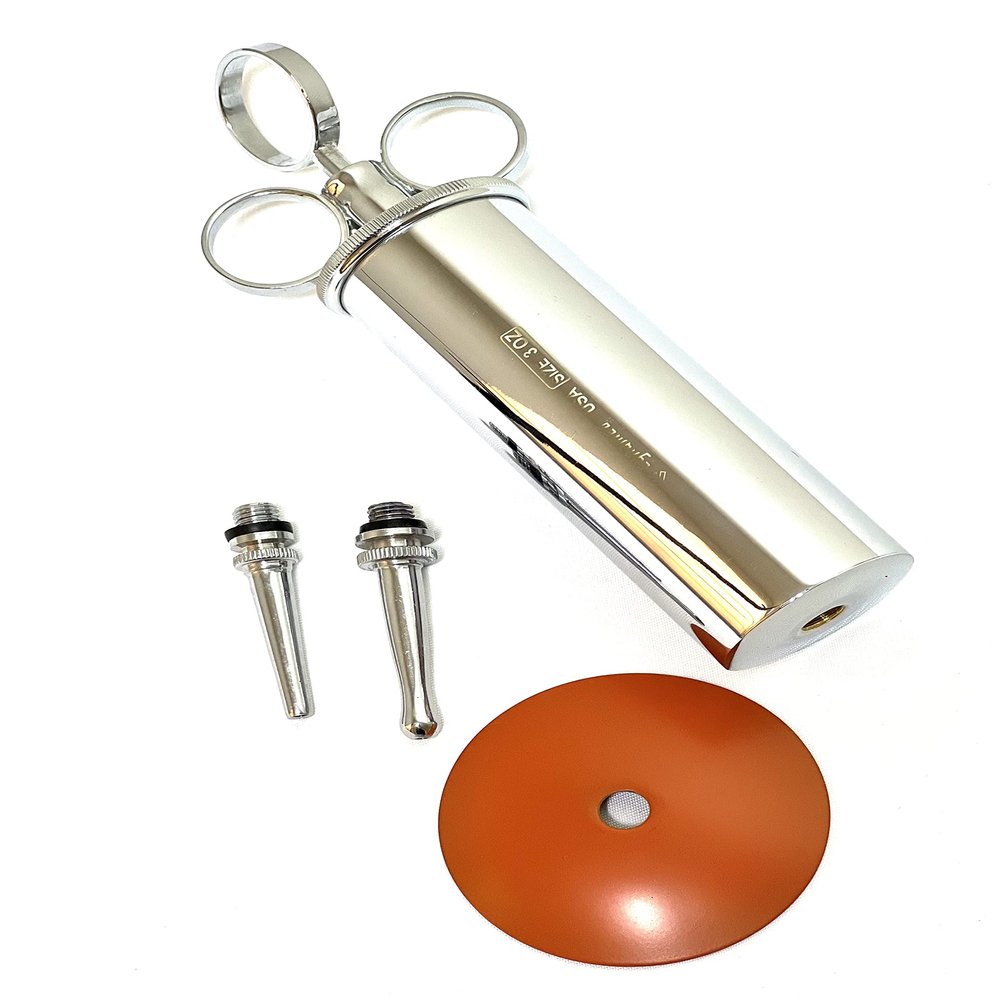 CynaMed -Premium Ear Wax Removal Syringe 8 OZ,6 OZ,4OZ,3 OZ - Brass with Chrome Finish Ideal for Household, EMT, Firefighter, Police, Medical Student, School and Hobby (3 OZ)