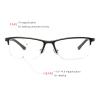 COTIA Bifocal Photochromic Reading Glasses Business Aluminum Magnesium Glasses Half Frame for Men (black, 1.5) view 2