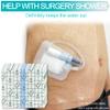 Waterproof Dialysis Catheter Shower Protector Shower Cover for Chest Port Site Shield Bandages Feeding Tube G Tube Accesorries(6"x 6", Pack of 50) view 3