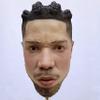  black male mask with eye and hairnot latex cosplay maskfor holloween day, 30*25*20cm view 1