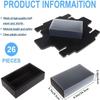 26 PCS Rectangle Drawer Kraft Boxes Small Crafts Cardboard Present Boxes Present Packaging Boxes for Party Favor Treats, Candy and Jewelry Crafts, 6.5 x 3.7 x 1.6 inch (Black) view 2