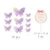 11 pcs Happy Mother's Day Cake Topper Butterfly Cake topper Best Mom Cake topper Decorative Party Cake Decoration for Mother's Day(11 pcs) view 2