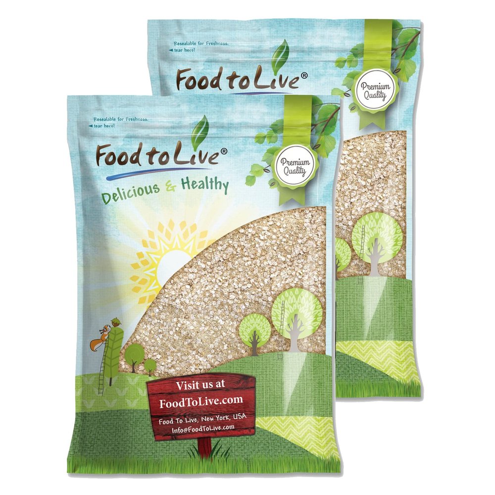 Food to Live White Quinoa Flakes, 16 Pounds - Pressed Quinoa Seeds, Whole Grain, Raw, Kosher, Bulk.Great Oatmeal and Cereals Substitute. Perfect for Baking, Yogurt, Granola