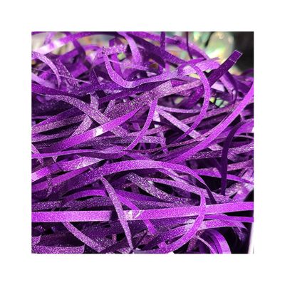 20g Shredded Paper for Gift Box Glitter Raffia Paper Shreds Delicate Eye-catching Strip-Type Decorative Basket Filler Crinkle Cut Paper Shred Filler for Gift Wrapping Purple