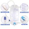 3 Pack Catheter Bags, Premium Easy-Tap Leg Bag Urinary Drainage Bag, 32 Oz with 3 18 Tubing, Anti-Reflux Valve, with Cloth Straps to Attach to Your Foot, Advanced Flip Drain for EZ Disposal view 3