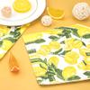 50 Count Lemon Paper Napkins Summer Luncheon Decorative Napkin 3-Ply Yellow Citrus Disposable Napkins Lemon Printed Square Beverage Dinner Napkin for Summer Party Supplies Table Decor, 6.5 x 6.5 Inch view 3