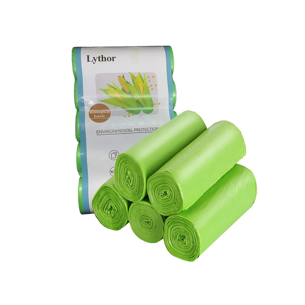 Compostable Trash Bags, 1.2 Gallon Small Disposable Compost Bags 150 Count Garbage Bags Made from PSM Starch-Based for Kitchen Bathroom Bedroom Office Trash Can (1.2 Gallon, 150)