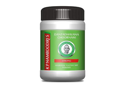 Admart K.P. NAMBOODIRI S Tooth Powder-Strong - 80 Gram (Ayurvedic Oral Care Toothpowder 4 Pack)