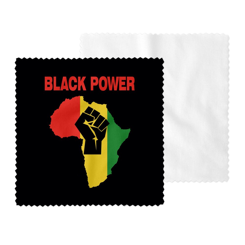 Black Power Eyeglass Cleaner & Microfiber Cleaning Cloth (Black Power)