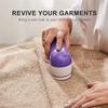 SMSOM Fabric Shaver, Electric Lint Remover, USB Rechargeable Sweater Shaver, Stainless Steel Blades, Removable Bin, Easy Remove Fuzz, Lint, Pills, Bobbles (Purple) view 4