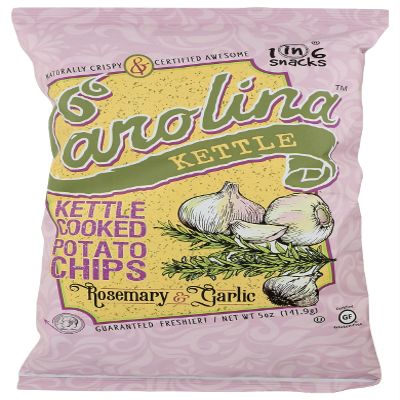 Carolina Kettle Rosemary & Garlic Potato Chips, 5 OZ