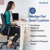 Gel Wedge Wheelchair Seat Cushion, Bariatric -High Density Foam, Stretch Nylon Cover, Deep Immersion Gel for Pressure Redistribution -Back, Tailbone, Coccyx Support -Eliminates Sliding -22"x18"x4"-2" view 2