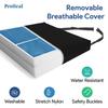 Gel Wedge Wheelchair Seat Cushion, Bariatric -High Density Foam, Stretch Nylon Cover, Deep Immersion Gel for Pressure Redistribution -Back, Tailbone, Coccyx Support -Eliminates Sliding -22"x18"x4"-2" view 4