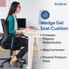 Gel Wedge Wheelchair Seat Cushion - High Density Foam, Stretch Nylon Cover, Deep Immersion Gel for Pressure Redistribution - Back, Tailbone, Coccyx Support - Eliminates Sliding - 18" x 16" x 3"-1.5" view 2