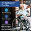 Gel Wedge Wheelchair Seat Cushion - High Density Foam, Stretch Nylon Cover, Deep Immersion Gel for Pressure Redistribution - Back, Tailbone, Coccyx Support - Eliminates Sliding - 18" x 16" x 3"-1.5" view 3