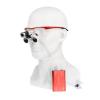 2.5X420mm Bonicular Loupes Magnifier with 3W Operating Head Lamp Aluminum Box (Red) view 3