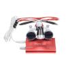 2.5X420mm Bonicular Loupes Magnifier with 3W Operating Head Lamp Aluminum Box (Red) view 4