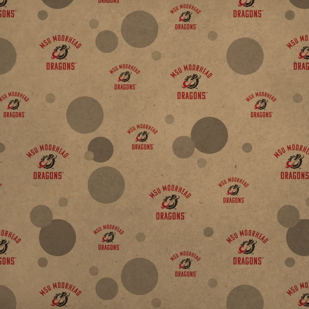 GRAPHICS & MORE Minnesota State University Moorhead Dragons Premium Kraft Gift Wrap Wrapping Paper Roll