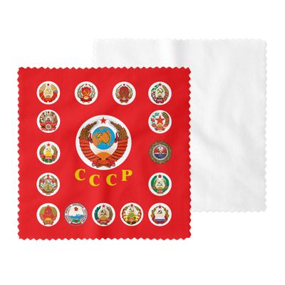 15 Soviet Republics USSR Eyeglass Cleaner & Microfiber Cleaning Cloth (15 Soviet Republics USSR)