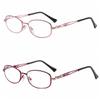 bestsight1936 Purple Pink Women's Retro Alloy Business Metal Engraved Flexible Reading Glass (3.00, 2 Pack) view 1