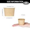 Ruisita 120 Packs Paper Ice Cream Cups 5 Ounce Disposable Soup Bowls Brown Dessert Bowls for Hot or Cold Food Party Supplies Treat Dessert Cups for Sundae Frozen Yogurt view 2