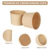 Ruisita 120 Packs Paper Ice Cream Cups 5 Ounce Disposable Soup Bowls Brown Dessert Bowls for Hot or Cold Food Party Supplies Treat Dessert Cups for Sundae Frozen Yogurt view 3