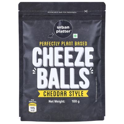 Urban Platter Cheese Balls 100g (Cheddar Flavour Plant-Based Vegan Snack)